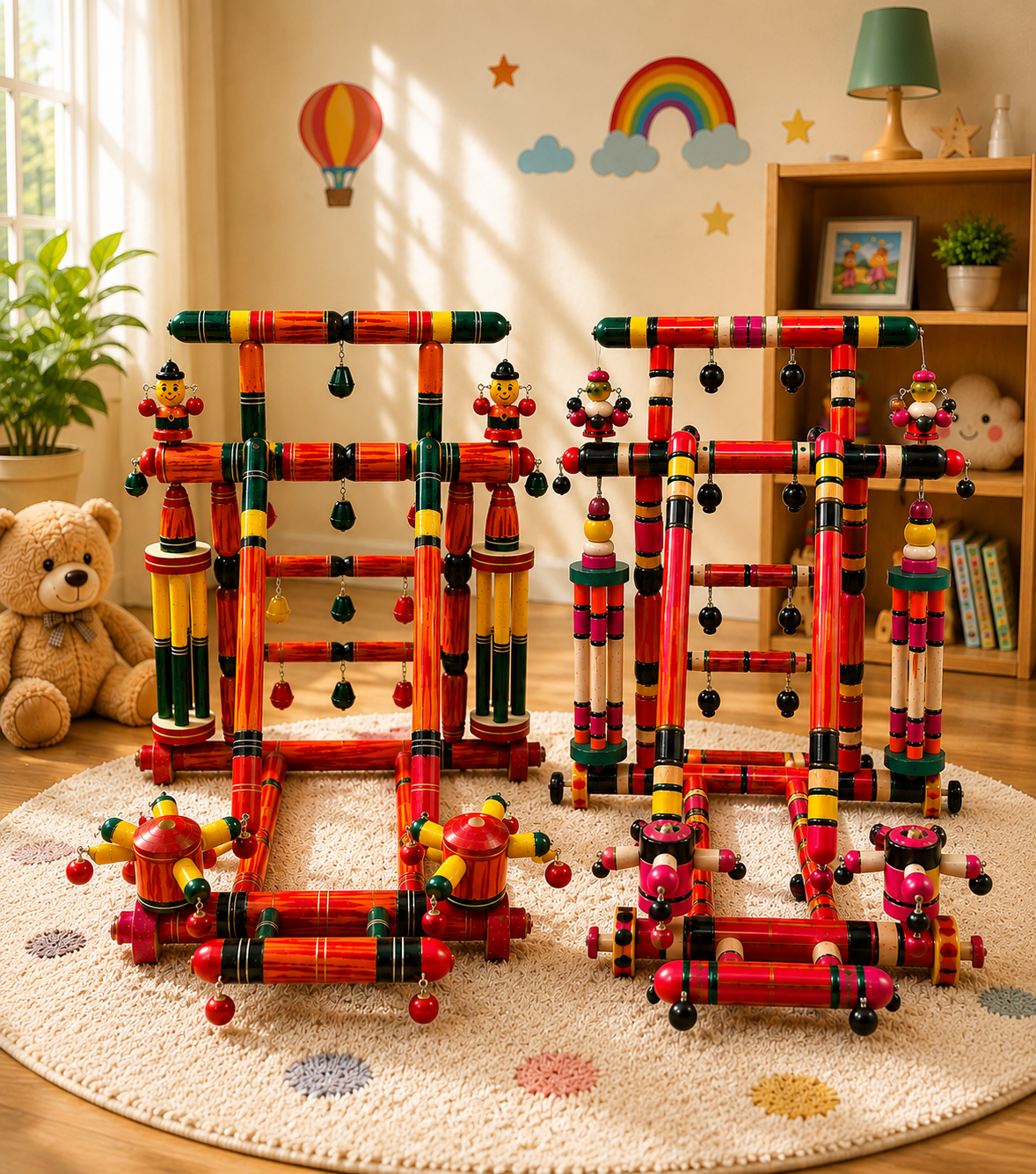 Heritage Wooden Activity Baby Walker with Bells